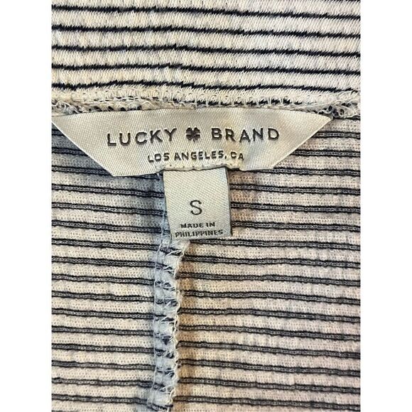 Lucky Brand Striped Ruffled Sleeve Shift Dress Size Small (2801) - Picture 4 of 6